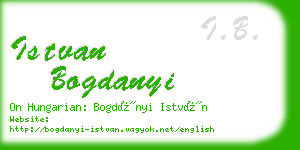 istvan bogdanyi business card